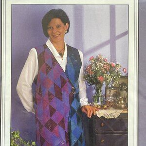 1996 Victoria's Vest Sewing Pattern Long Line Vest  Sz 9 - 22 by Rag Merchant